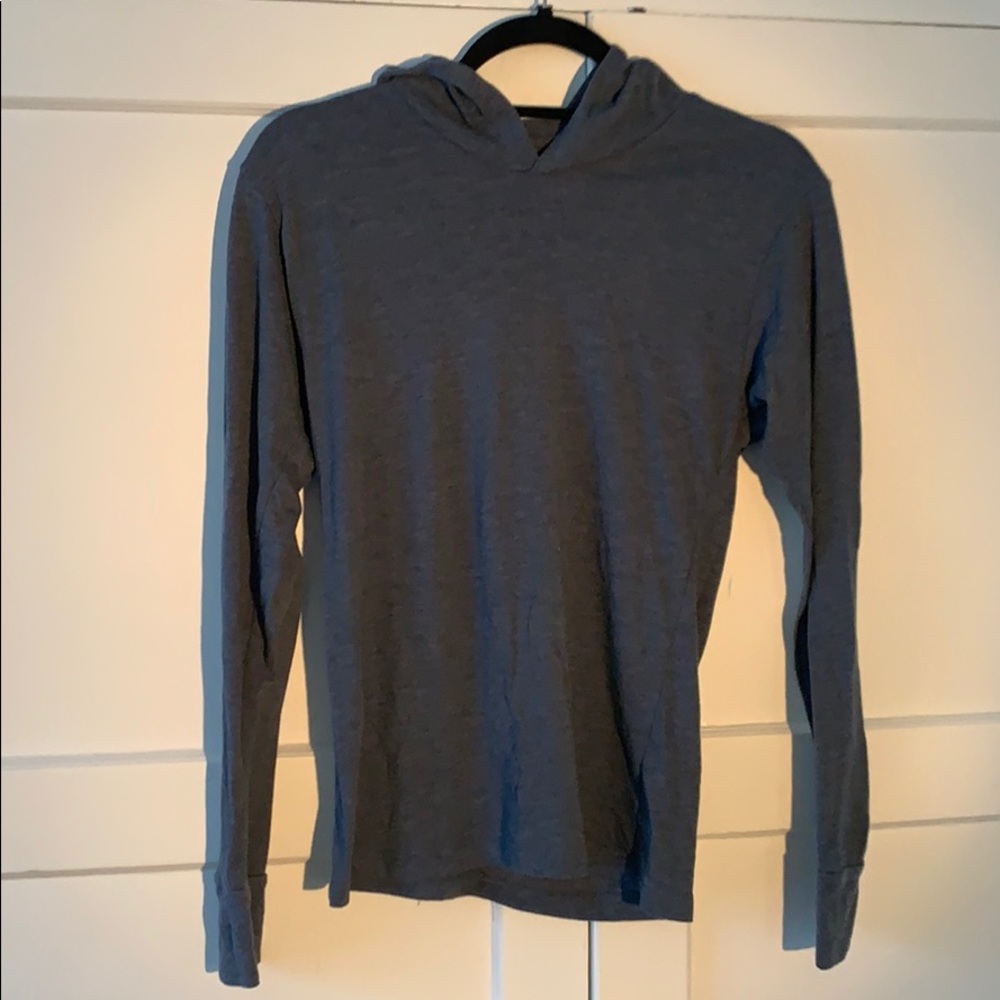 Navy Blue Nextlevel Apparel Thin Hoodie Top